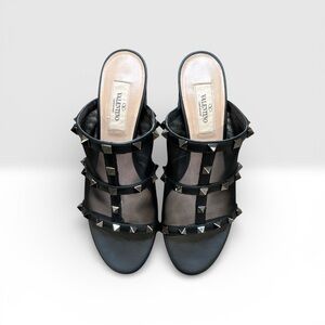 Valentino Black Studded Mules